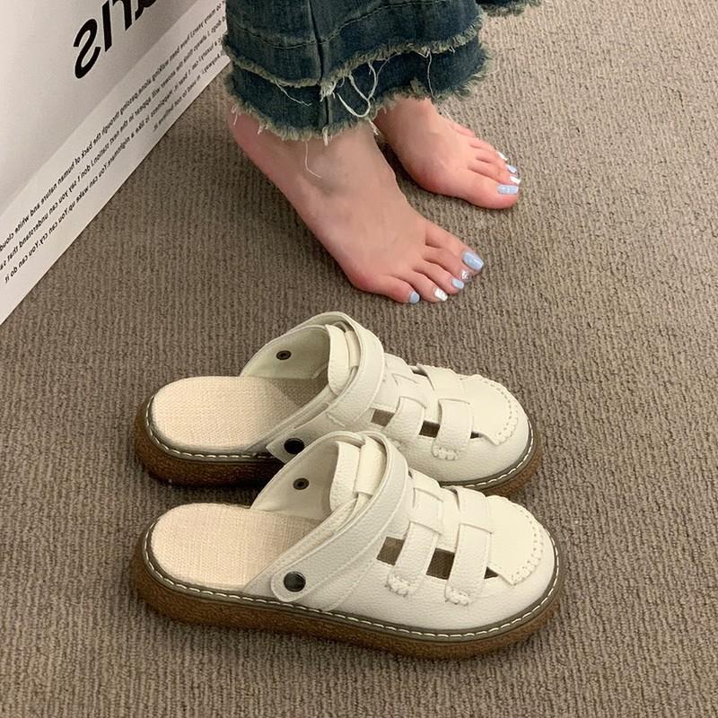 Mules Shoes Slippers Women Flats Beach  Sandals Designer New Casual Flip Flops 2024 Brand Walking Mujer Zapatillas Slides