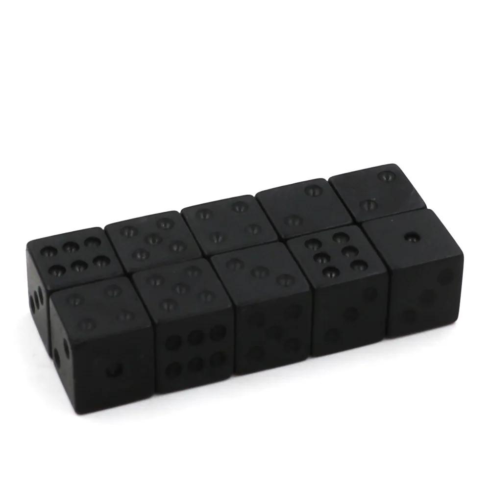 7pcs/lot Matte Black Dice Collection D4 D6 D8 D10 D D12 D20 Digital Dice Entertainment Party Table Games Polyhedral Dice