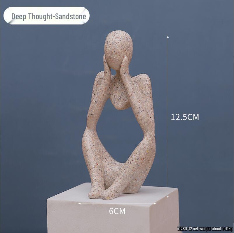 Set of 3 Modern Minimalist Miniature Ornaments for Home and Study Decor