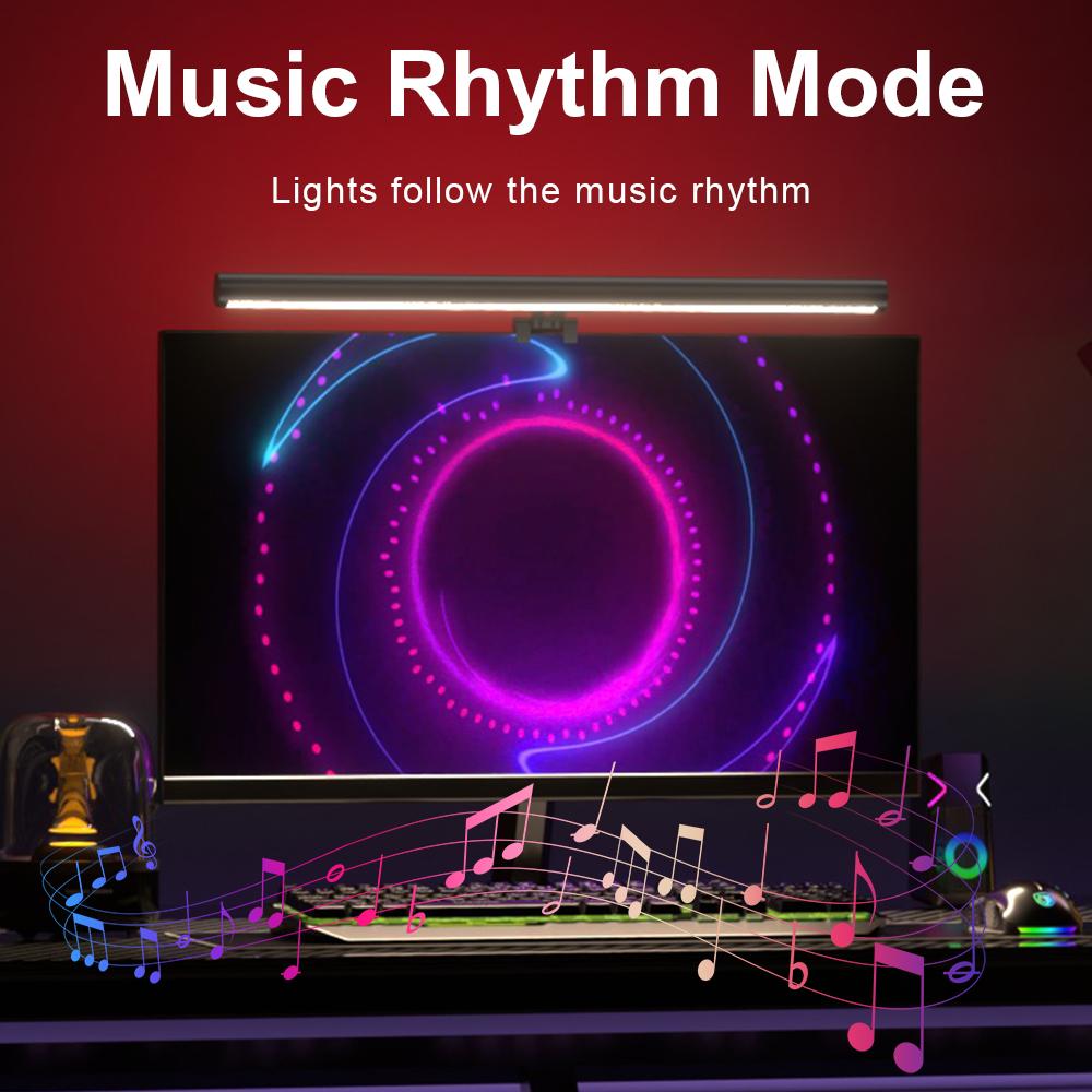LED Snyc Computer Monitor Light Bar RGB Music Rhythm Screen Hanging Lights Night Light Table Light Strip Work Game Atmosphere La