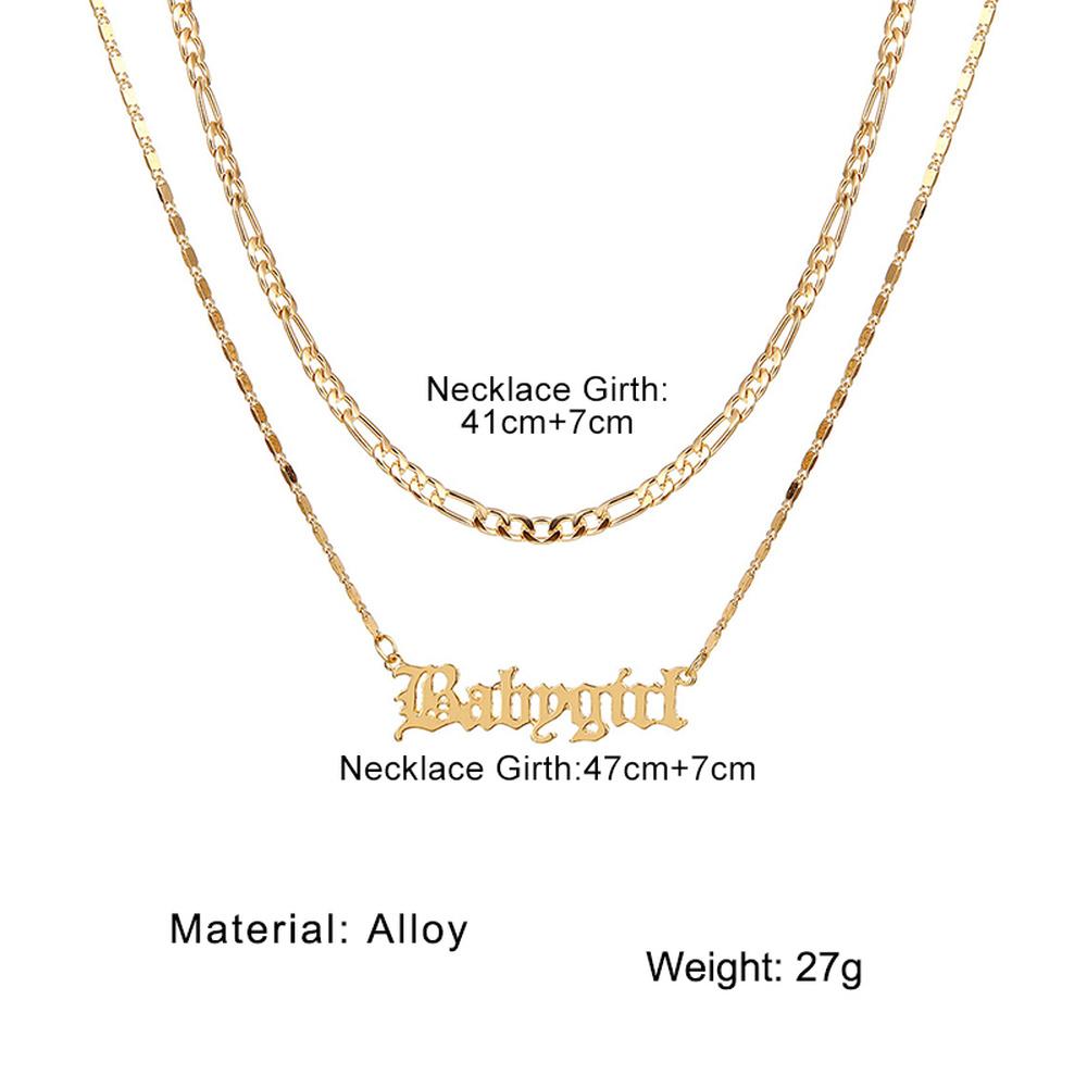 Y2K Moda damska Biżuteria Alfabetyczna królowa Biżuteria Szlachetny naszyjnik Charm Naszyjnik