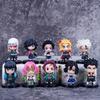 10pcs Demon Slayer Tanjiro Figure Anime Kimetsu No Yaiba Shinobu Statue Mitsuri Action Figurine Table Decoration Desk Toy Gift
