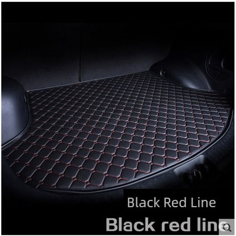 

25 Models of Wuling Xingguang 560 New Energy Vehicle-Specific Full-Coverage Car Floor Mats, Trunk Mats, Carpets for Pure Electric/Hybrid Vehicles Trunk Mat Black and Red