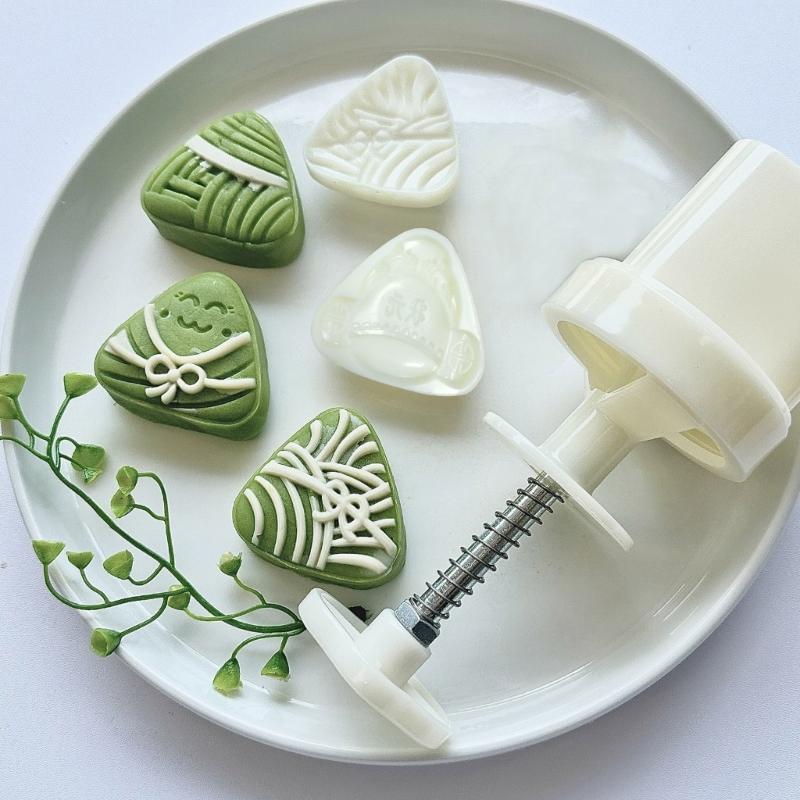 Plastik Mondkuchenformen Leicht zu reinigen Gebäckstempel Zongzi Form Mungbohnenkuchenformen ABS-Material für Mondkuchen
