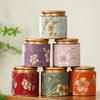 Flower Pattern Empty Tea Tin Can Household Green Black Tea Sealed Jar Portable Home Small Tea Packaging Box Tinplate Storage Can