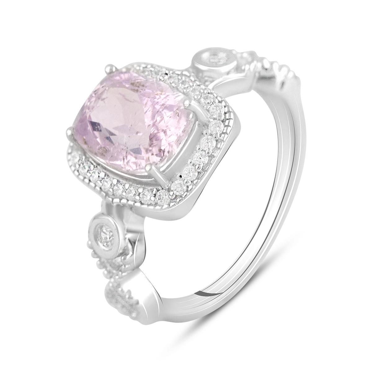 

Срібна каблучка з натуральним Кунцитом 4.68ct (2116431) 18 аметист