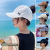 Gorra de Verano Casual para Mujer con Cola de Caballo y Parte Superior Abierta Gorra Sombrilla para Exteriores Gorra de Béisbol de Alta Calidad