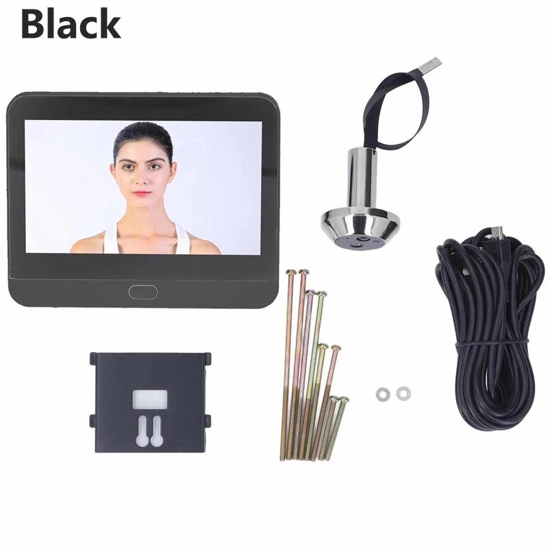 

4,3-дюймовый беспроводной интеллектуальный дверной глазок с камерой ночного видения PIR Wi-Fi беспроводная защита безопасности Умный дом с двусторонним вызовом