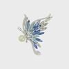 Elegant Gradient Crystal Butterfly Brooch for Women - Luxurious High-End Accessory for Suits and Coats