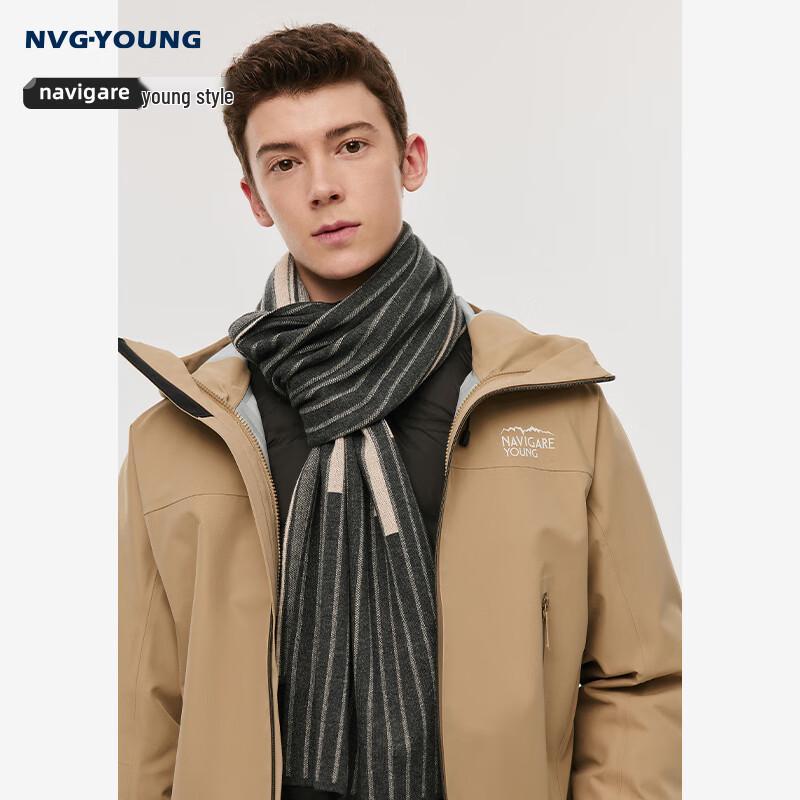 

Мужской полосатый повседневный теплый шарф Navigare 50