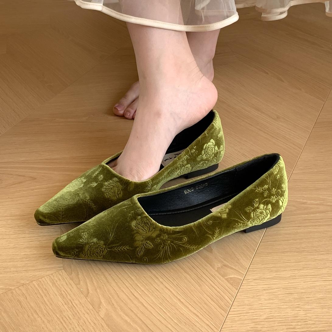 

Fashion Bailamos Women Flats Fashion Pointed Toe Shallow Slip On Ladies Eelgant Dress Shoes Thin Low Heel Single Shoes Mujer 39 светло-зеленый