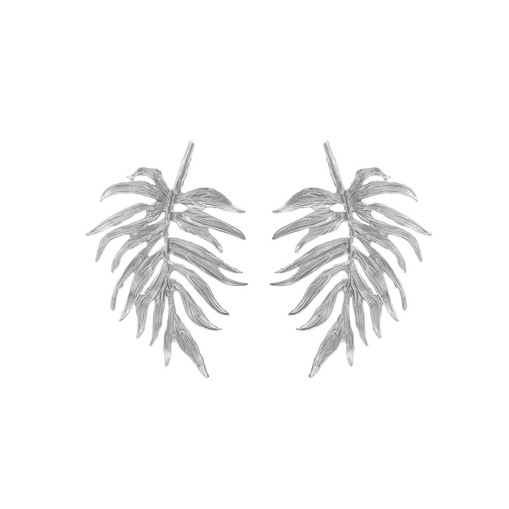 Exaggerated Big-name Leaf Simple Earrings Women's High-end Design Cold Wind Leaf Earrings