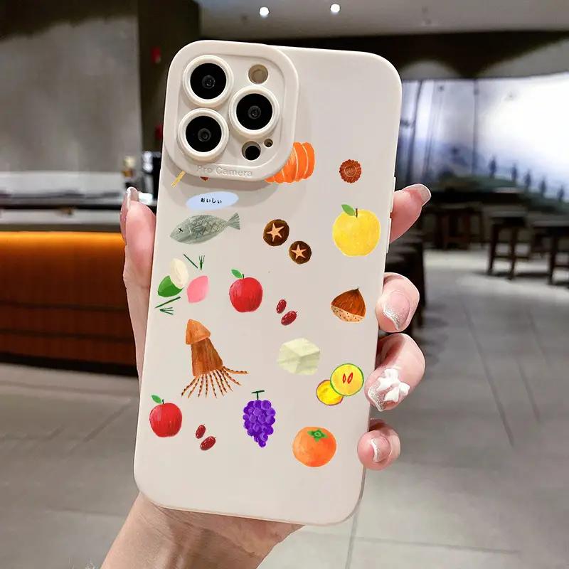 Case For iPhone 17 16 15 Case iPhone 14 Pro Max Cases Vibrant Orange Fruit Graphic Case For iPhone 16 Plus 16E 16 13 12 11 Cover