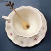 Cute Little Flower Pattern Ceramic Cup&saucer Dining Table Coffee Cup Milk Mugs Afternoon Tea Teacup Fruit Juice Container