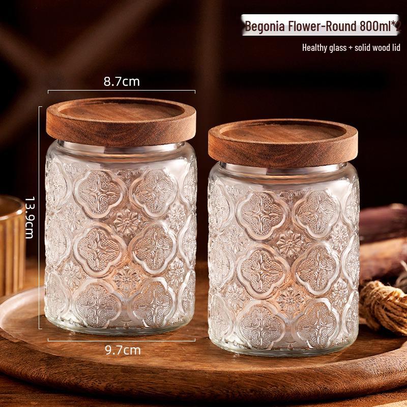 Luftdichtes Glasvorratsglas für Snacks, Trockenfrüchte, Tee, Zucker und Getreide