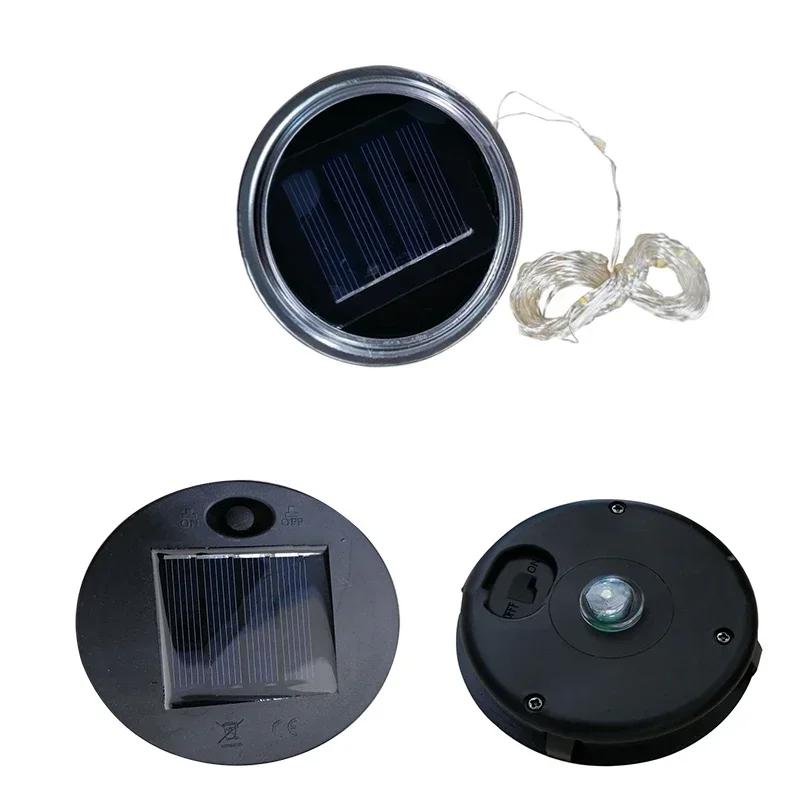 Solar Decorative Fairy Light Outdoor Waterproof Light Control Solar Power Glass Decorative Light Lid Accessories Solar Lamp Bead