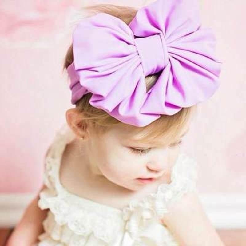 Baby Girls Toddler Infant born Solid Butterfly Big Bow Hairband Turban Knot Baby Headband Hair