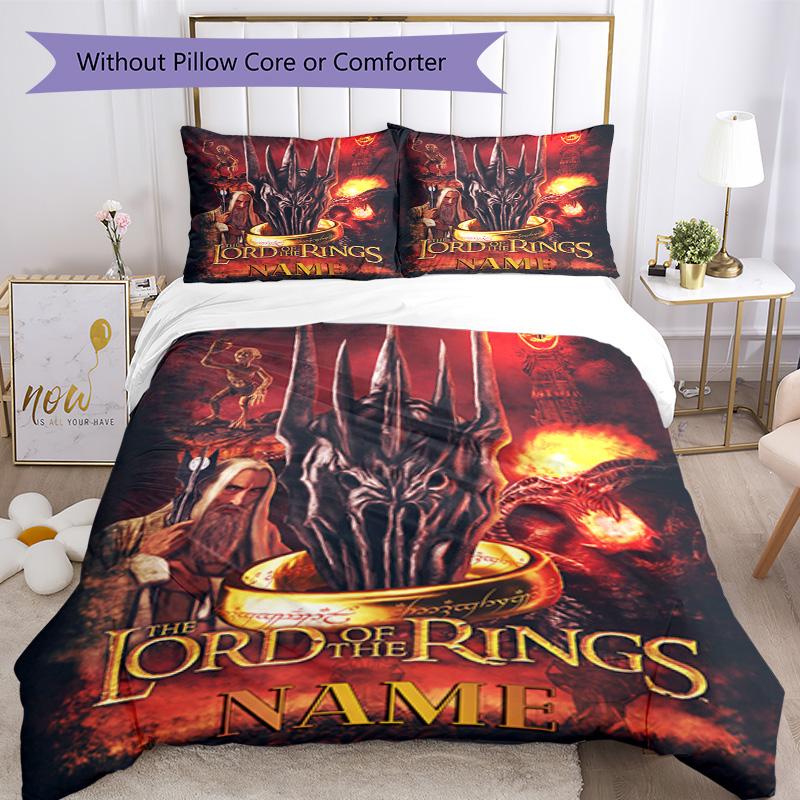 Warner (3) Conjunto de Roupa de Cama Personalizado com Nome Capa de Edredom Respirável com Fronhas Decoração de Casa Presente de Aniversário