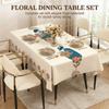 Rectangular PU Tablecloth Waterproof Oil-Resistant Non-Slip Silk Texture For Home Dining Table
