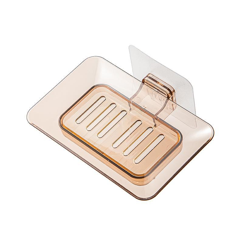 

Настенная прозрачная мыльница — это бытовой водоотводящий пластиковый настенный органайзер для ванной комнаты. Tea color