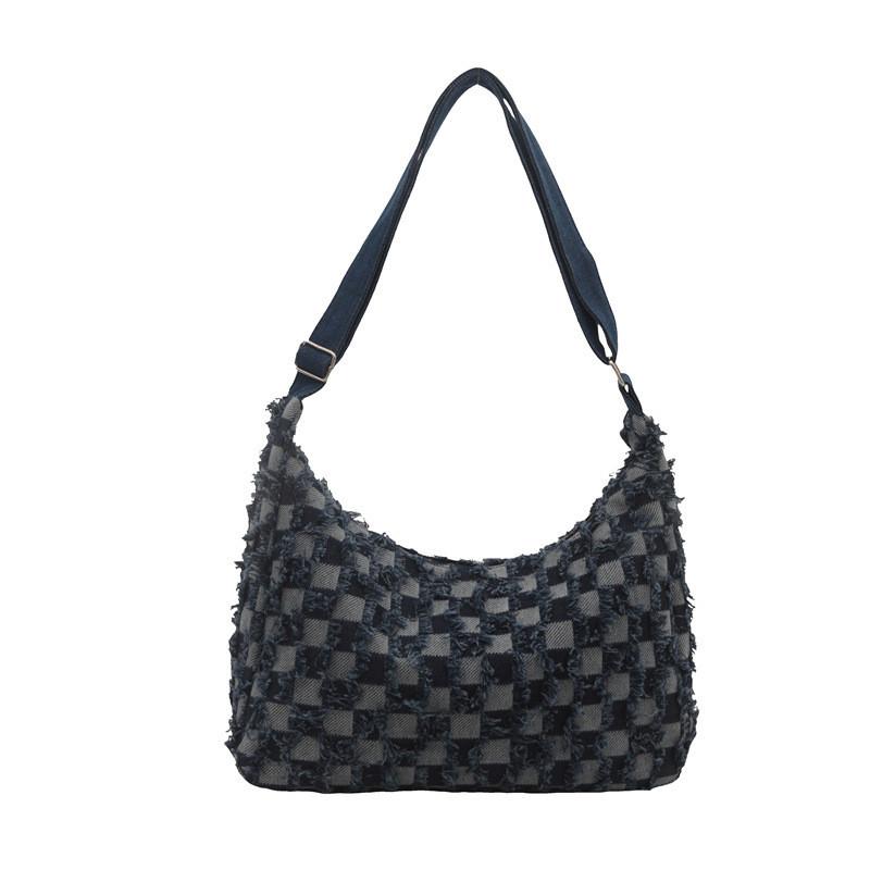 Stilvolle 2024 Neue Canvas Schulter-Crossbody-Tote-Tasche Trendige Handtasche mit großem Fassungsvermögen