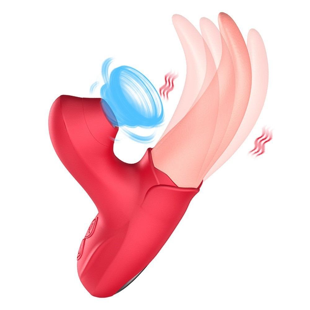 Adult Sex Toys for Women 4in1 Vibrator with Tongue Thrusting Dildos G Spot Dildo 10 Clitoral Licking Modes Female Masturbation