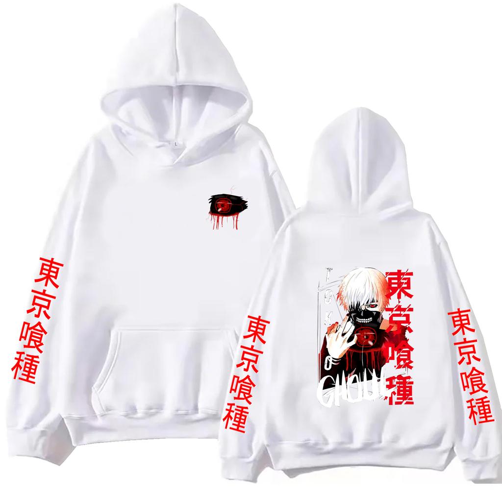 2025 Anime Tokyo Ghoul Ken Kaneki Hoodie Harajuku Pullover Tops Man Woman Sweatshirt Fans Gift