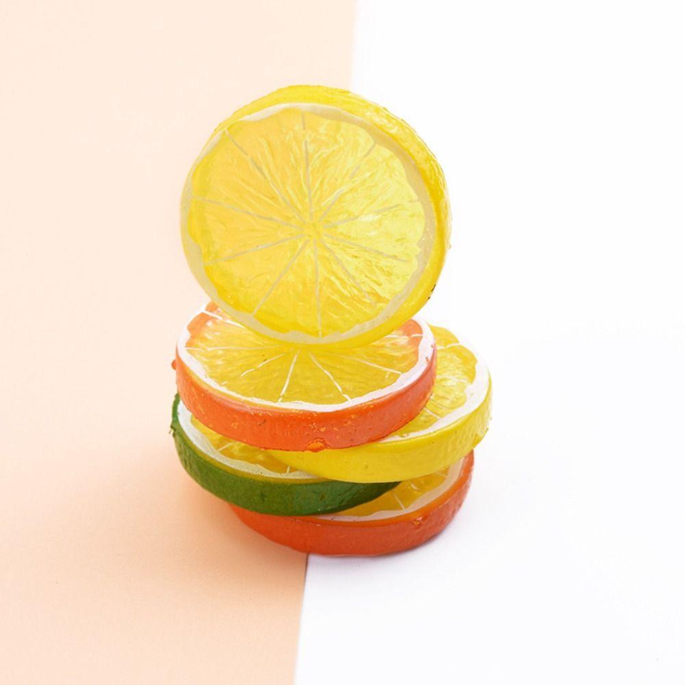 10Pieces Party Decoration Simulation Lemon Slices Mini Small Model Kitchen Decoration