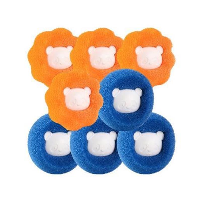 Washing Machine Sponge Cleaning Balls Anti Twinning Cleanable Adsorbable Hair Cartoon Xiong Decontaminating Washing Balls