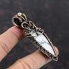Howlite Gemstone Pendant Copper Wire Wrapped Pendant Howlite Jewelry Handmade Pendant Copper Wire Wrap Jewelry Gift For Him Stylish Pendant