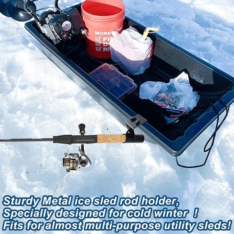 Heavy Duty Metal Ice Fishing Sled Rod Holder Replacement Fishing Poles Storage Rack Fishing Accessories Enduring