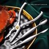 3-Piece Set Ergonomic Handle Crab Cracker Stainless Steel Lobster Cracker Seafood Tools Set  Nut