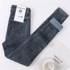 Winter Velvet Thickened Jeans Women's Small Feet Pencil Pants High Waist Thin Elastic Tight Warm Long Pants