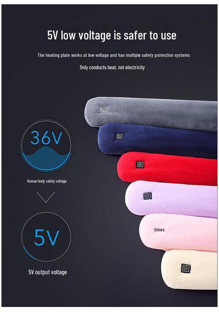 USB Heated Scarf for Men & Women - Electric Neck Warmer with Intelligent Cervical Heat Therapy