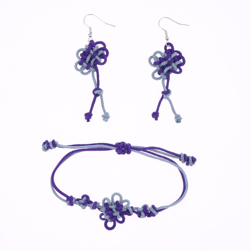 Anime Kpop Demon Hunters Cosplay Woven Rope Bracelet Earring Unisex Jewelry Accessories Gift