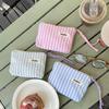 Fresh Stripe Lipstick Cushion Storage: Compact Coin & Makeup Portable Sundries Bag
