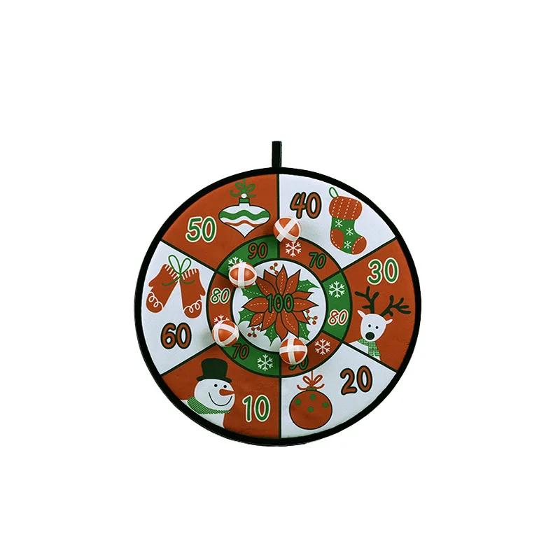 Hot Sale Christmas Home Decor Goods Creative Dart Board Santa Claus Throwing Target Dart Shooting Board Party Game Supplies