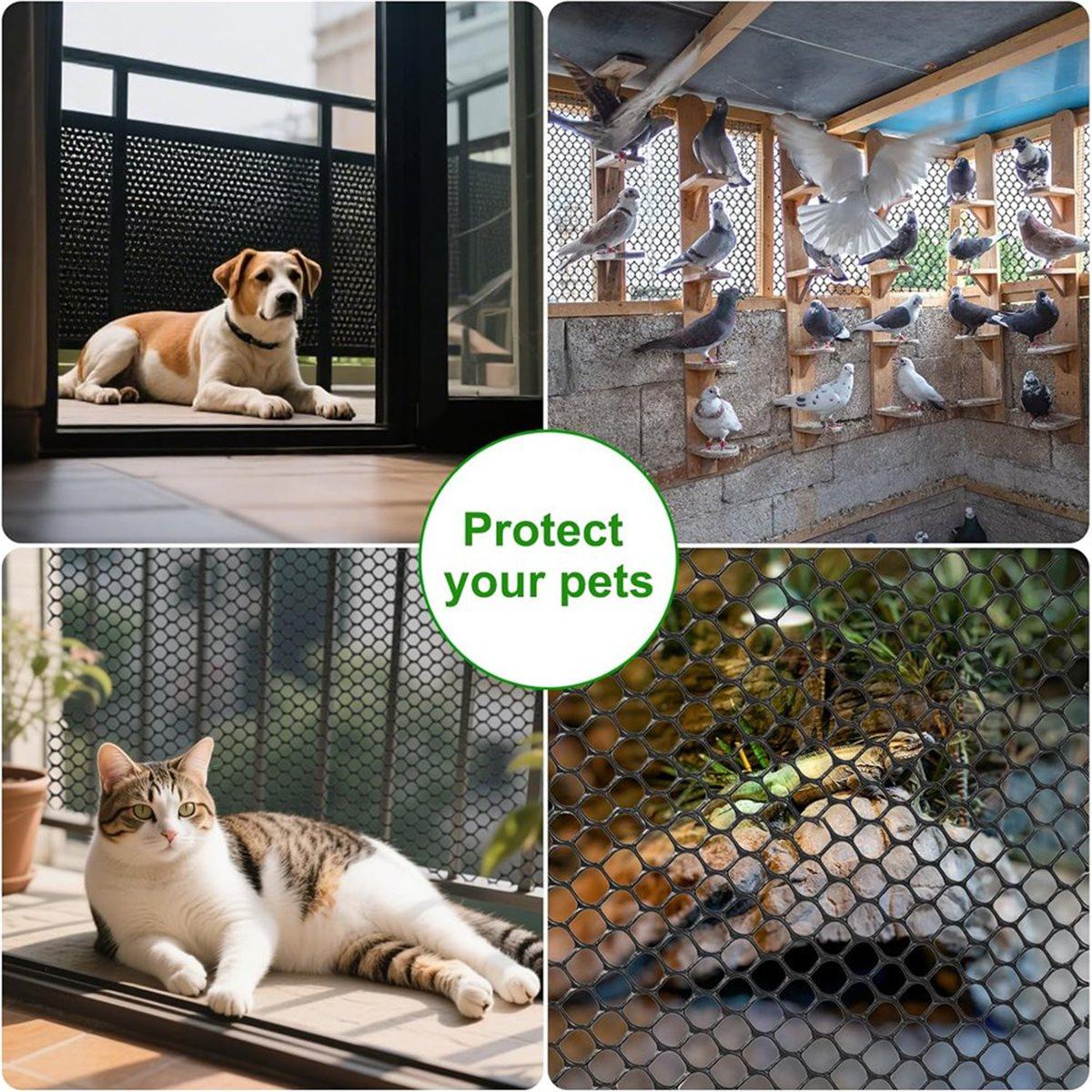 

BHBL Plastic Chicken Wire Mesh-19.6 in X 10 Ft, Plastic Wire Mesh Fence for Dogs,Cats&Poultry-Garden Netting & Animal Barrier China Mainland