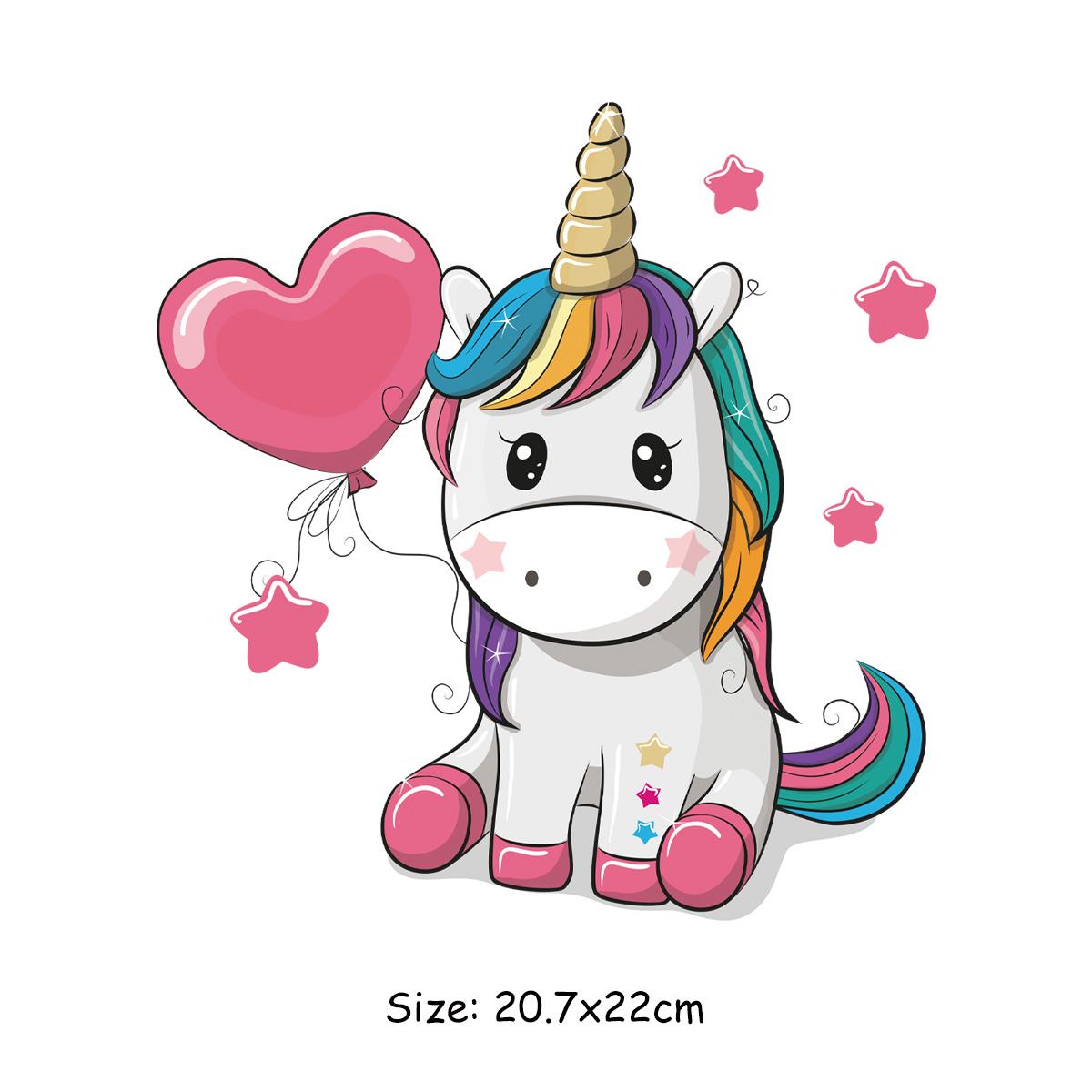 

Термонаклейка на одежду «Полная любовь Единорог», модная термопресс, аппликация на джинсы, аксессуары «сделай сам», наклейка в полоску, утюг на наклейке