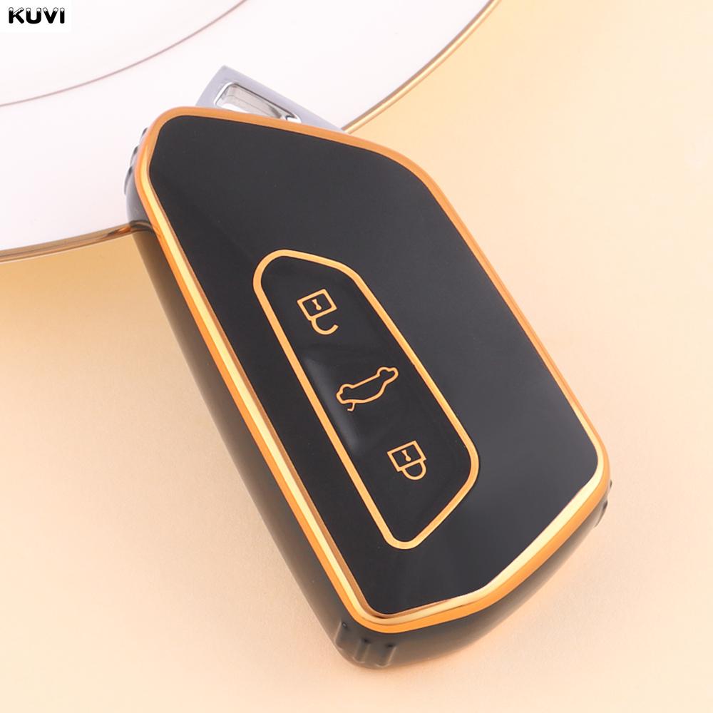 Tpu Style Car Key Case Cover Shell Fob For Volkswagen Vw Golf 8 Mk8 Id-4 Id-6 For Skoda Octavia A8 For Seat Leon Fr Mk4 Cupra