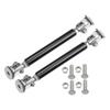 ACROPIX 2pcs Universal Adjustable Aluminum Alloy Car Front Bumper Lip Splitter Strut Rod Tie Support Bar 7.5mm-12.7mm 75mm Black