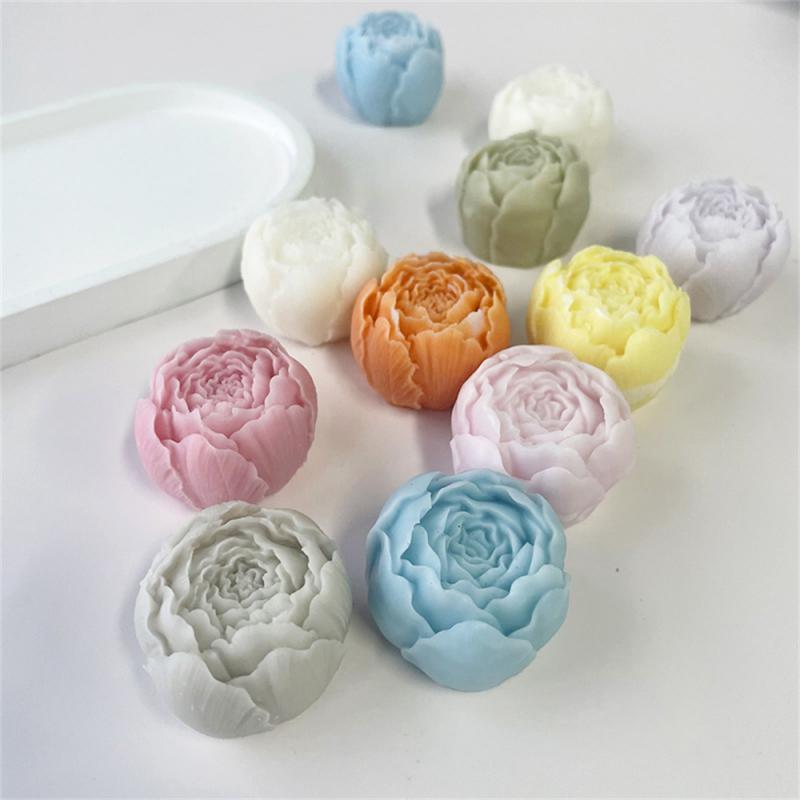 Originality Flower Aromatherapy Candle Silicone Mold DIY Rose Car Decoration Aromatherapy Handmade Soap Gypsum Ornament Mold