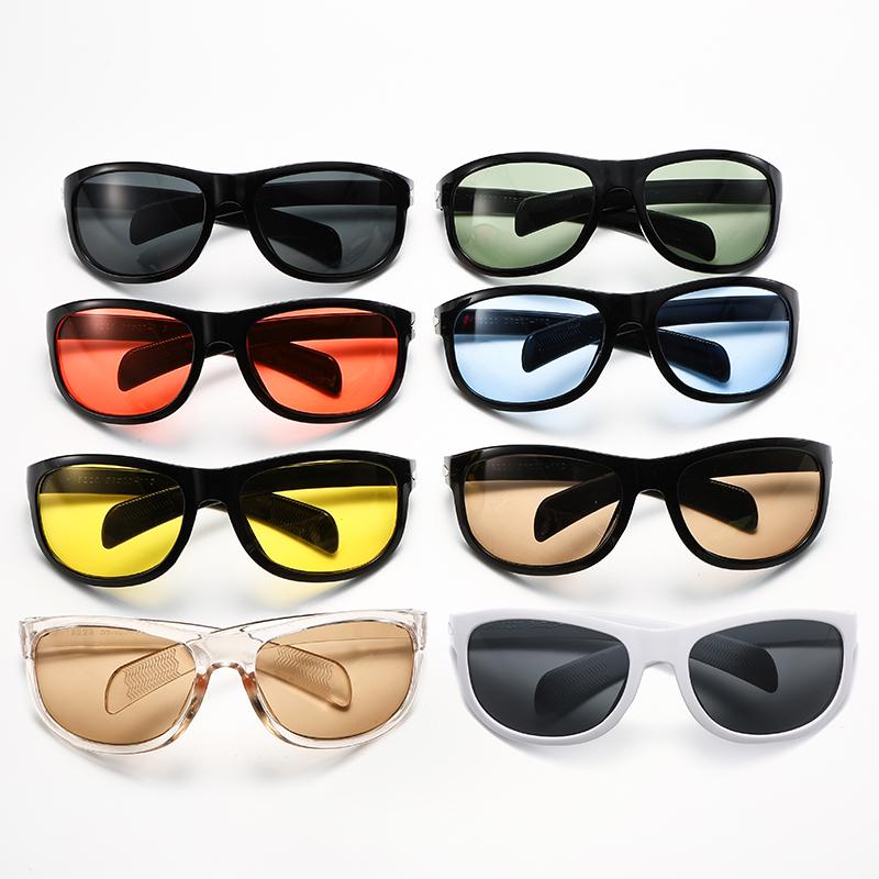 Fashion Cycling Sunglasses UV Protection Sports Goggles Black Silver for Men Women Outdoor Camping Hiking Bicycle Eyewear