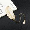 Feather Shape Metal Bookmark With Feather Pendant Pagination Mark  Book Lovers Writers Readers