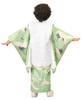Shichigosan Kimono Set for Boys Years Includes Hifu Green [KYOETSU] (3 Old), (Clothing Cloth) (6. Cranes, 90-100cm)