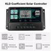12V 24V saulės įkrovimo valdiklis LCD ekranas Saulės įkrovimo reguliatorius Dviejų USB prievadų saulės baterijos reguliatorius