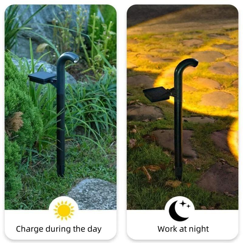 Solar Outdoor Lights Warm /White Pathway Light - Waterproof Solar Powered Garden Stake Lights for Walkway Lawn Driveway Backyard