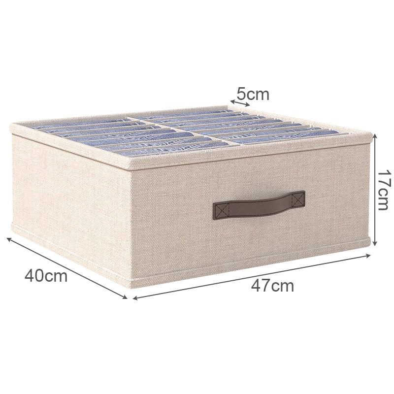1pc Foldable Trouser Storage Box Large Capacity Drawer Clothes Pant Storage Box With PP Board Wardrobe Clothes Storage Organizer
