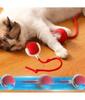 Cat Interactive Ball Toy, Automatic Rolling Ball with Tail, Rechargeable Smart Pet Interactive Toy, Intelligent Mouse for Cat