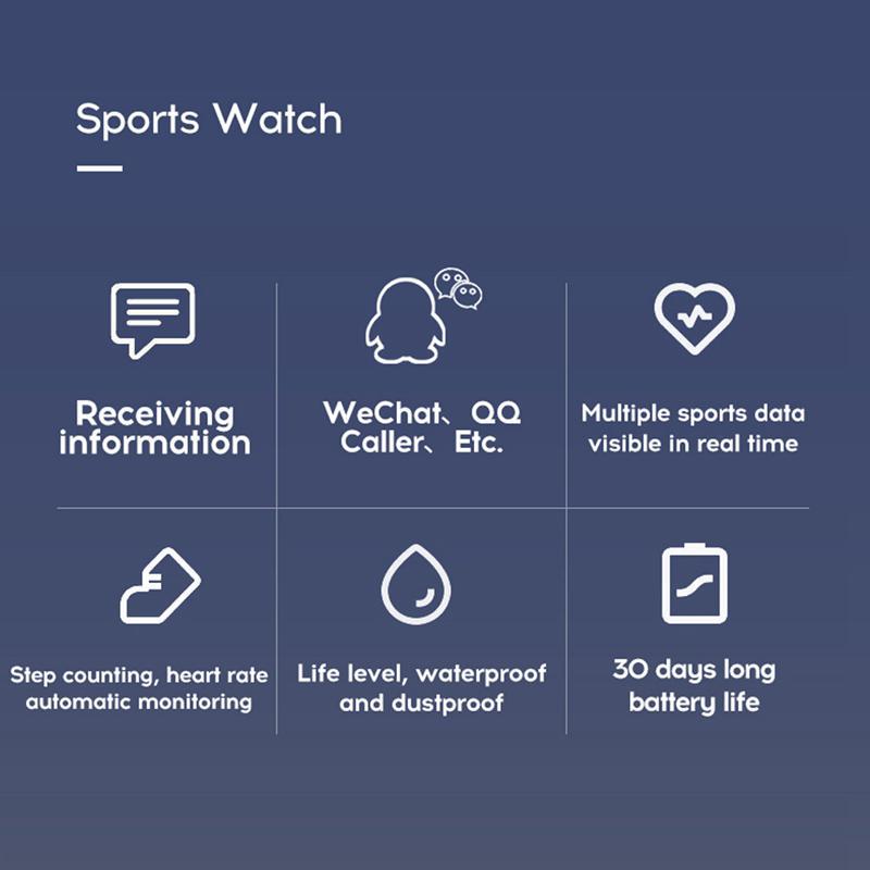 Y68 Kind Kleurenscherm Slimme Sportarmband Waterdicht Bloeddruk Hartslag Alarm Fitness Polsband Slimme Android Slimme Armband